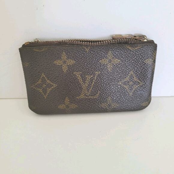 Authentic Louis Vuitton Vintage Monogram Card Key Case Brown Small Zippy Wallet - Picture 2 of 9